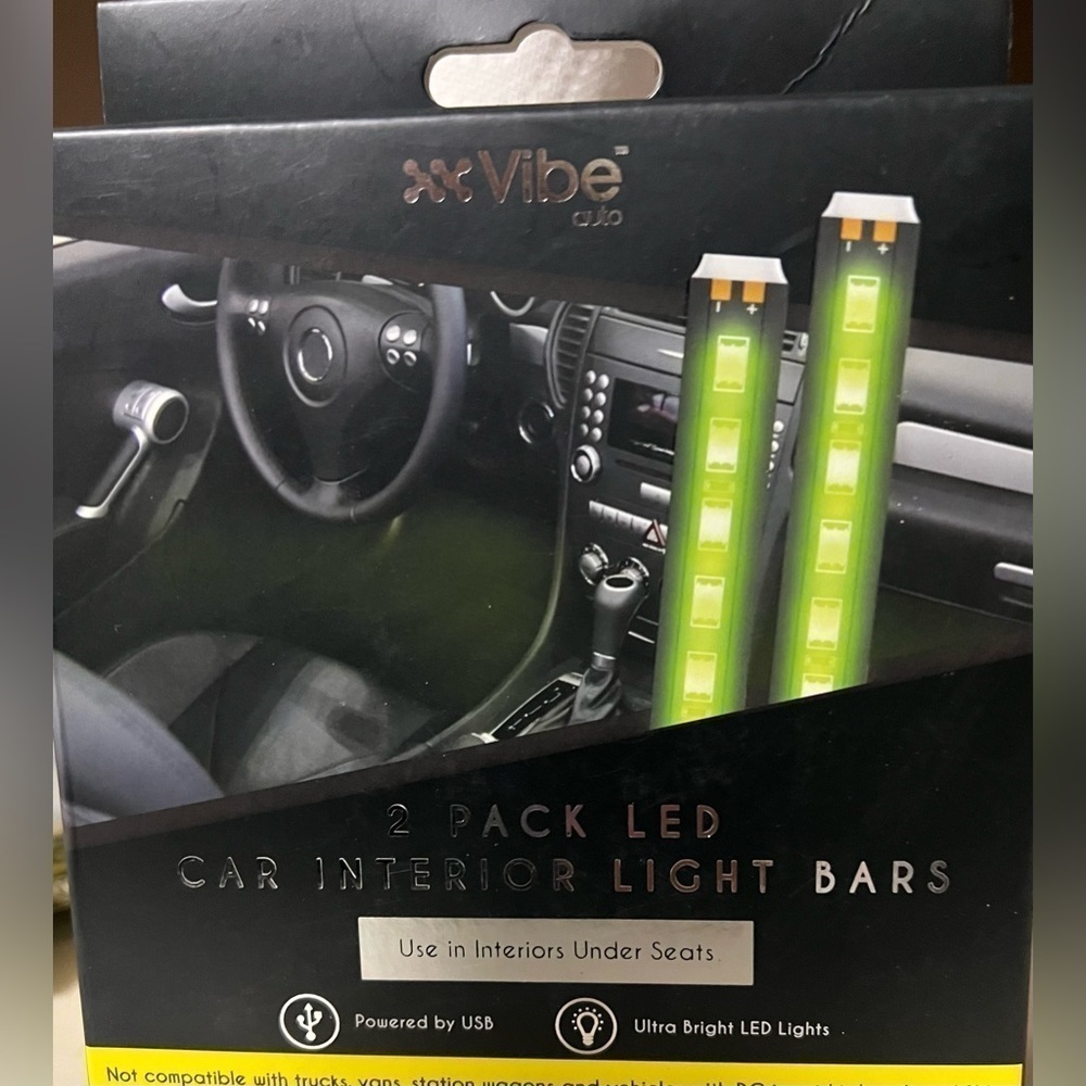Car interior LED light bars